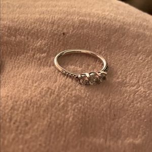 Pandora Clear Three-Stone Ring
